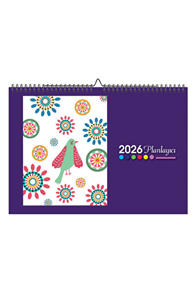 GenelTedarik 2026 A4 YATAY MASAÜSTÜ VE DUVAR AYLIK PLANLAMA TAKVİM DEFTER