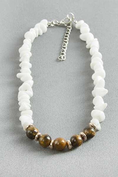 CT STONES Turtle Eye Broken Natural Stone Necklace