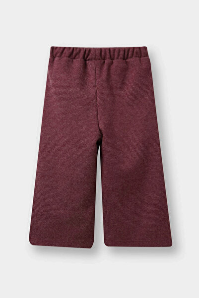 DeFacto G2765A5Br204 Burgundy Baby Girl Elastic Waist Pants