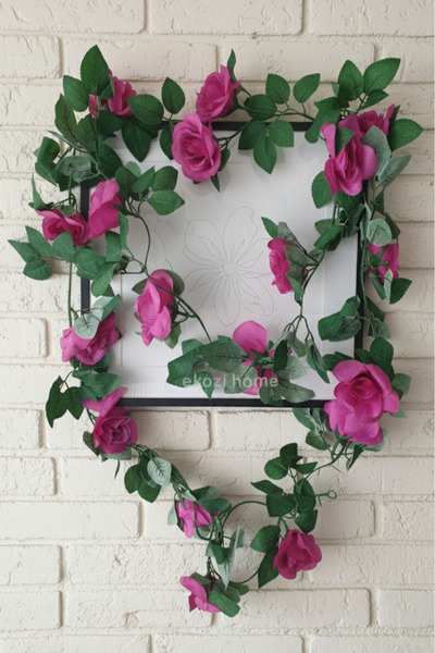 Dekosimge Yapay Gül Sarmaşık Lüx Yüksek Kaliteli 225 cm