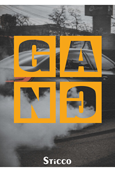 Sticco ملصق زجاج السيارة والدراجة النارية من GANG JDM مقاس 14 × 6 سم