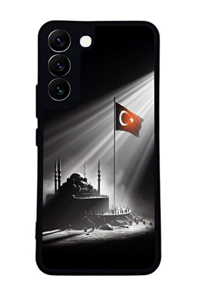 BGAKSESUAR حافظة سوداء متوافقة مع هاتف سامسونج جالاكسي S22 - سيليكون ناعم، وا...