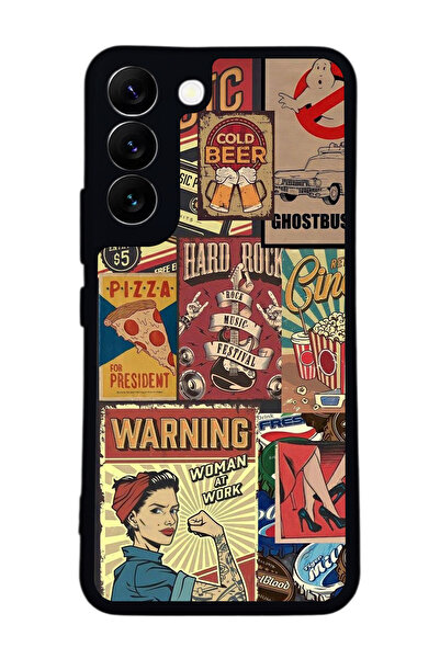 BGAKSESUAR حافظة سوداء متوافقة مع هاتف سامسونج جالاكسي S22 - سيليكون ناعم، وا...