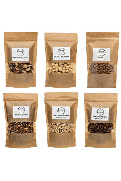 Your Taste Brazylijskie 500g + Macadamia 250g + Nerkowce 500g + Migdały 500g + Laskowe 500g + Włoskie 500g