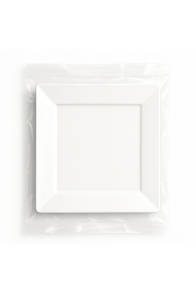 alenked Mika Beyaz Kare Tabak 6 Adet 22x22