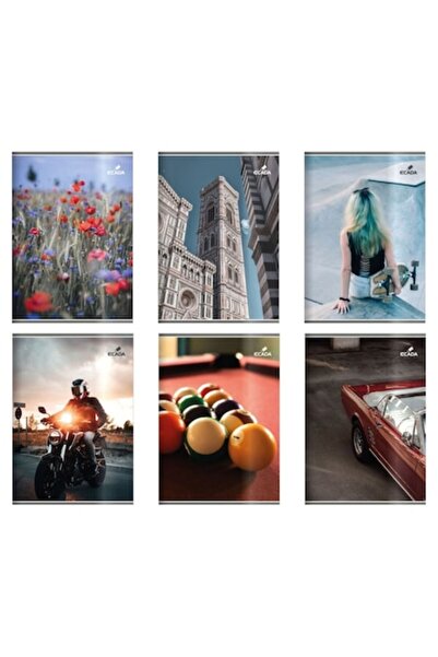 Ecada Set 4 caiete A4, 48 file, dictando, coperta policroma