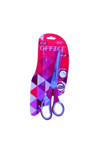 Daco Foarfeca de Birou DACO, Culoare Rosu/Gri, Lungime 19 cm