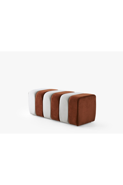 Framgan Premium Büyük Yarmalı Yatak Ucu Bench & Makyaj Masası Pufu – Modern, ...