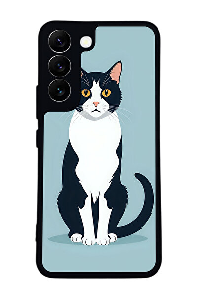 BGAKSESUAR حافظة سوداء متوافقة مع هاتف سامسونج جالاكسي S22 - سيليكون ناعم، وا...