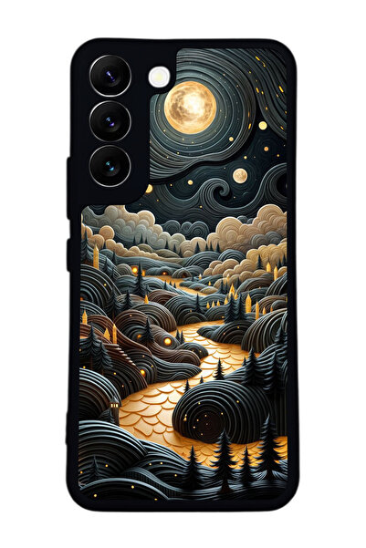 BGAKSESUAR حافظة سوداء متوافقة مع هاتف سامسونج جالاكسي S22 - سيليكون ناعم، وا...