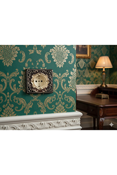 BUFER Sultan Vintage Nostaljik Retro Sıva Altı Topraklı Priz – 1980’ler Metal Ön Yüzey