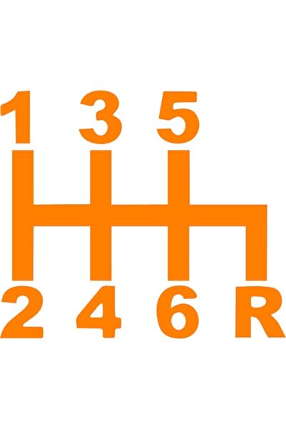 Oracal Sticker auto ''Schimbator viteze'', 20x17 cm, portocaliu