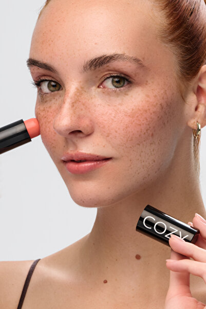 COZY Cosmetics Stick Allık – Blusher Multi-Use CORAL CRUSH – 3’ü 1 arada Göz, Yanak, Dudak