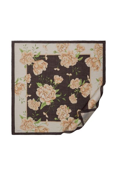ipekevi Desenli Tensel Eşarp Siyah