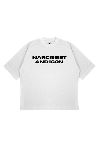 PURE EFFECT Unisex Oversized Narcissist and Icon Printed Boxy Fit Thick Fabri...