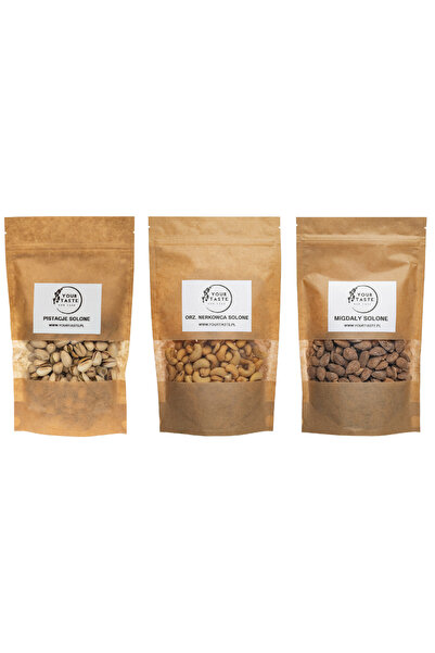 Your Taste Zestaw - Pistacje solone 500g + Nerkowce solone 500g + Migdały sol...