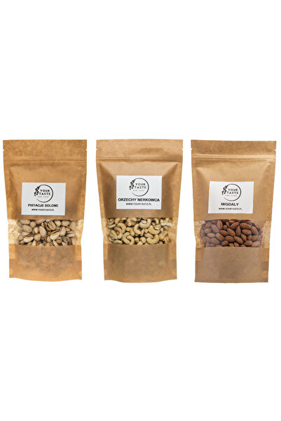 Your Taste Zestaw - Pistacje solone 500g + Orzechy nerkowca 500g + Migdały 500g