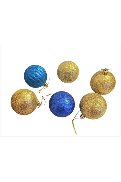 AKSESUARIM 6 bucăți de ornamente pentru brad de Crăciun cu bile argintii