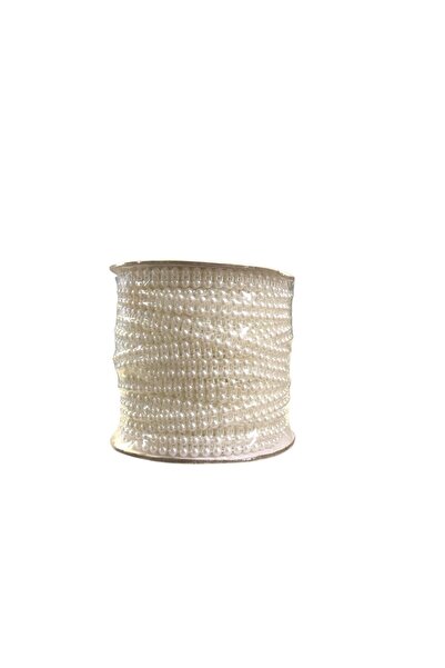 Yumuşakkeçe Jumătate de perle cu două rânduri de 4 mm – 25 de metri crem, pan...