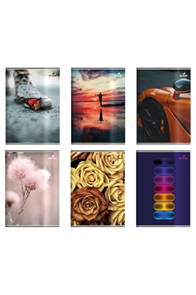 Ecada Set 6 caiete A4 60 file aritmetica Ecada, capsate, hartie 60 g/m2