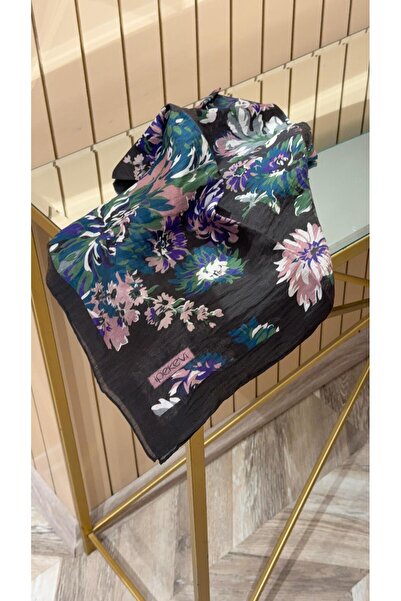 ipekevi Desenli Tensel Eşarp Kahve Yeşil