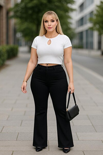 EYLÜLXXL Spanish Legs Large Size Jeans Pants