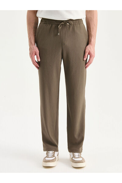 LC Waikiki Lcw Vision Khaki Standard Fit Men's Textured Pants W5Ih81Z8