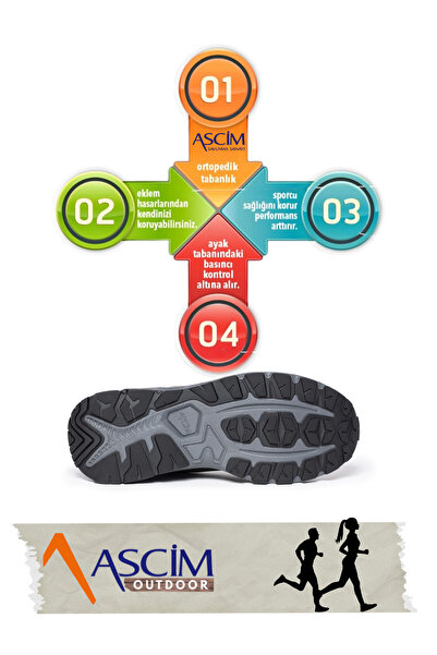 ASCİM Outdoor Spor Trekking Unisex Ayakkabı – Hafif, Nefes Alabilir, Kaymaz Taban