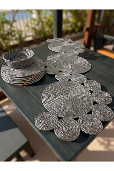myistasyon "tarzınızı evinize yansıtın" Jute, Wicker, Decorative Tablecloth, Runner, American Service, Coffee Table Cover Set