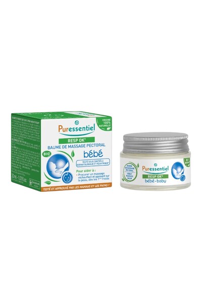 Puressentiel Bebeluși - Resp OK, Ingrediente, Balsam de corp, Pentru zona pectorală, 30 ml