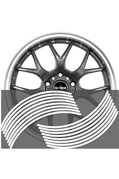 Avex Set 16 inele din autocolant pentru jante culoare Alb Lucios