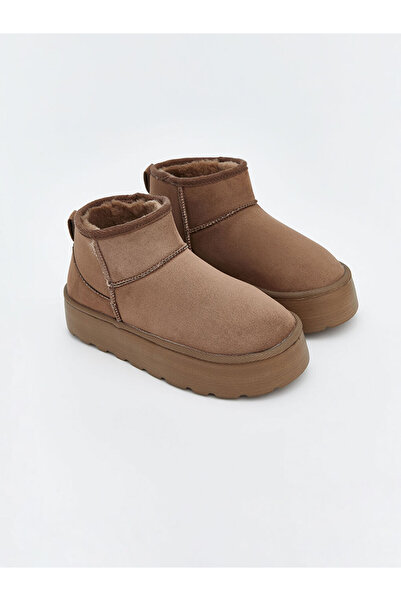 LC Waikiki Beige Suede Look Women's Boots