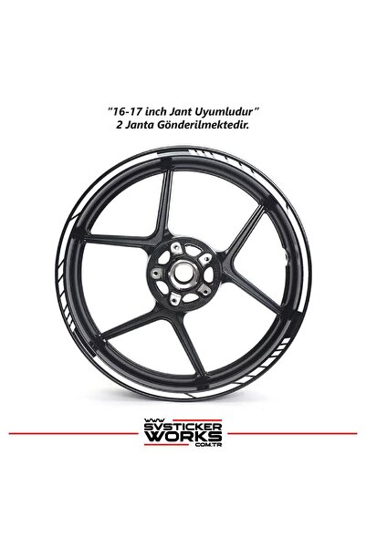 ARONA Motosiklet Jant Şeridi Jant Sticker Dekor Model Parçalı Desen Sticker Set
