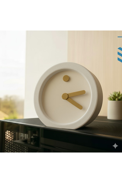 hivhestın Tempo Minimalist Masa Saati | 3D Baskı | 14 cm | Çevre Dostu PLA Ma...