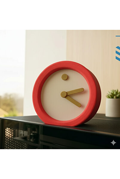 hivhestın Tempo Minimalist Masa Saati | 3D Baskı | 14 cm | Çevre Dostu PLA Ma...