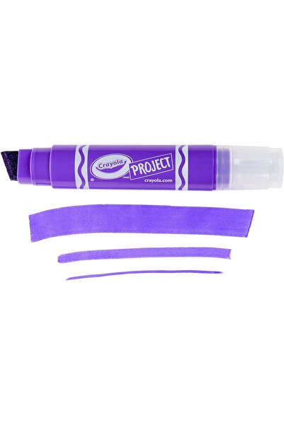 Crayola XL Poster Markers, Bright Assorted Colors, 4 Count, Chisel Tip (Purple)