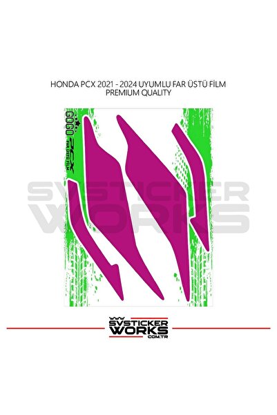 ARONA HONDA PCX Far Filmi Sticker Şeffaf Folyo 2021 - 2024 Kalın Model