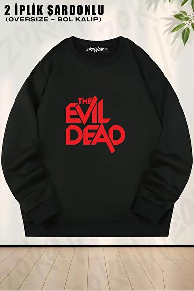 ZOKAWEAR Φούτερ Unisex Evil Dead με τύπωμα oversized με λαιμόκοψη