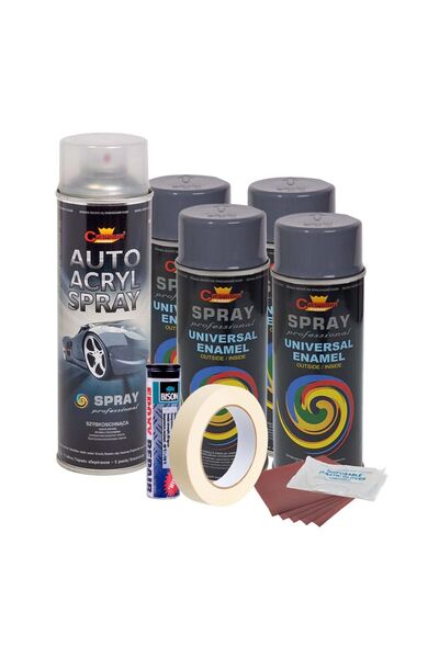 Avex Kit complet reparatie si vopsire jante culoare Gri Inchis, V4