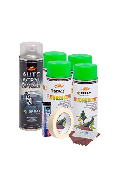 Avex Kit complet reparatie si vopsire jante culoare Verde Fluorescent, V4