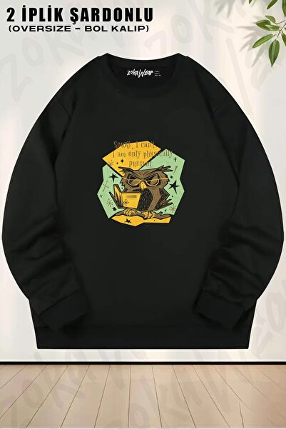 ZOKAWEAR Ochelari de vedere unisex pentru psihologie Owl Book cu imprimeu sup...