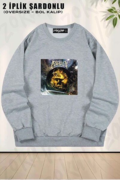 ZOKAWEAR Φούτερ Unisex Atheist με τύπωμα oversized με λαιμόκοψη