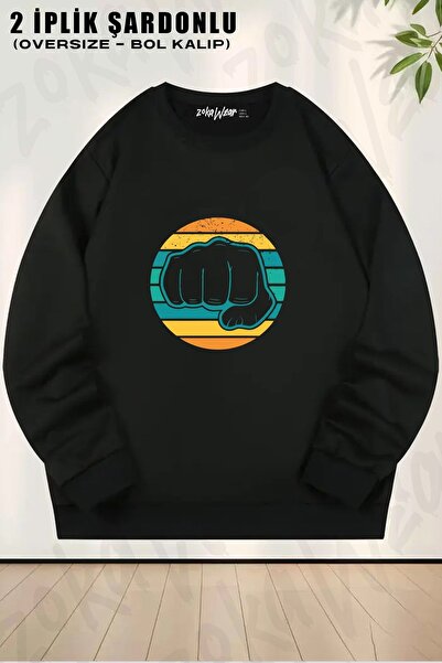 ZOKAWEAR Unisex Εικονογράφηση με σχέδιο με δάκτυλα B με τύπωμα O oversized Φο...