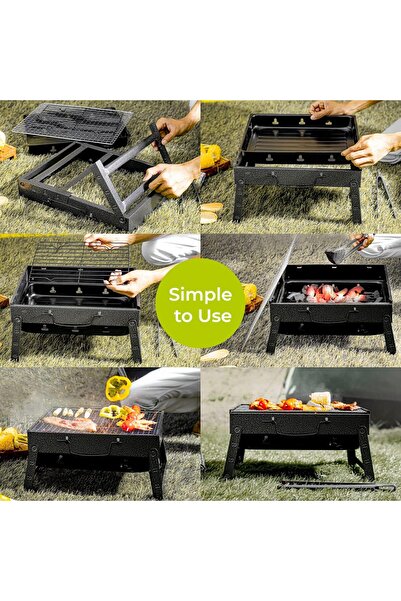 ROYALFORD Foldable Charcoal Tabletop Grill & Barbecue Stand RF10357
