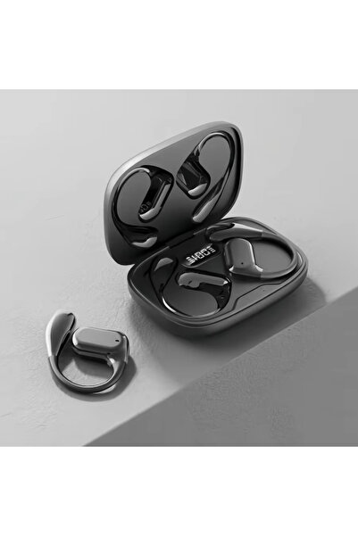 Generic سماعات أذن رياضية بلوتوث بتصميم معلق على الأذن ووظيفة الاتصال وشاشة رقمية وتقليل الضوضاء