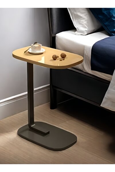 Browning Sofa Table Living Room Home Tea Table Coffee Table Side Table Corner Table - Black and Wood Color