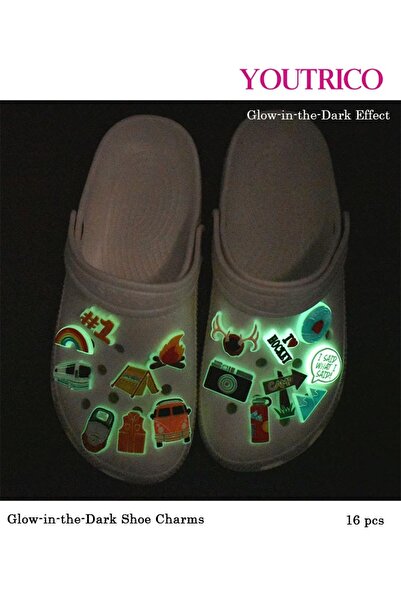 Youtrico Cute Glow-in-the-Dark Jibbitz Charms for Crocs - Slipper Ornament Set