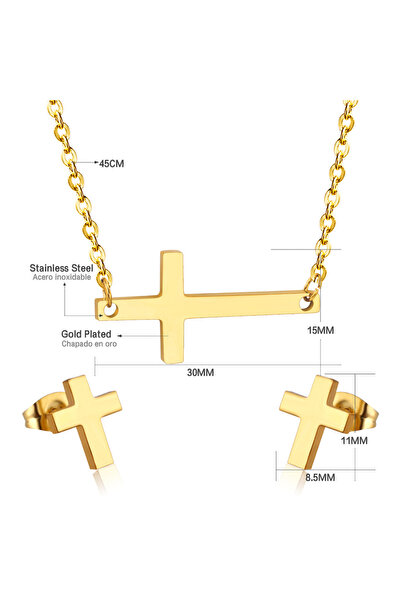 Choice 22 Korean Tiny Jewelry Sets For Women Wedding Party Stainless Steel No Fade Pendant Necklaces And St