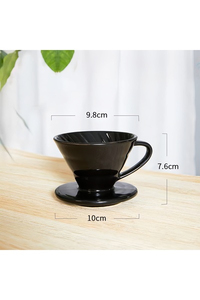 NIHAO V60 Dripper Ceramics Black 9.8*7.6*10 CM