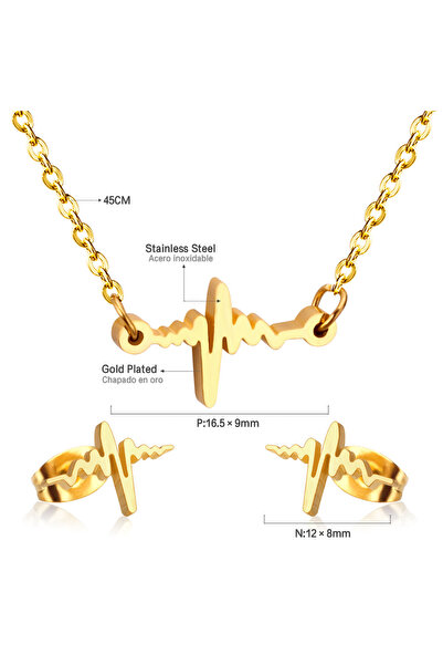 Choice 14 Korean Tiny Jewelry Sets For Women Wedding Party Stainless Steel No Fade Pendant Necklaces And St